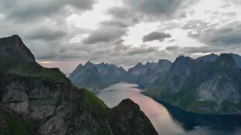 4K drone hyperlapse lofoten Video stock 164620678