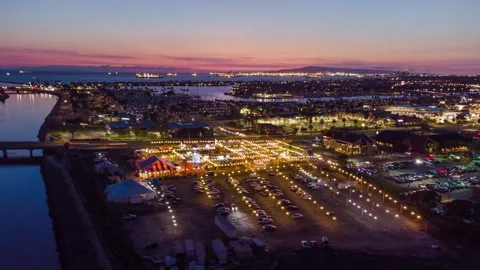 4K Drone Hyperlapse from Pa's Pumpkin Patch in Long Beach, CA Stock Footage 251099828