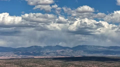 4K Drone Hyperlapse of Rapidly Moving Storm Clouds over Mt Baldy Peak in the Video stock 334155060