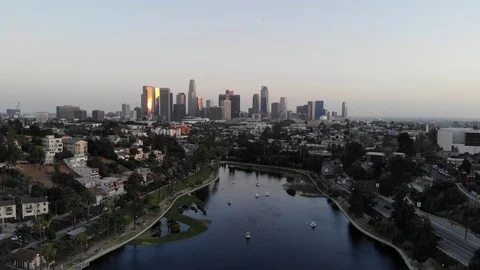 4k Drone of LA Stock Footage 120336368