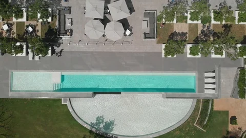 4k Drone of Long pool Stock Footage 120335588
