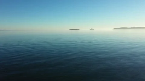 4K drone low fly over the sea of Cardigan Bay, Wales 動画素材 259214762