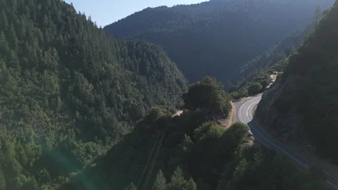 4K Drone The Majesty of Red Cap Gulch in Humboldt County Vídeo Stock 314805080