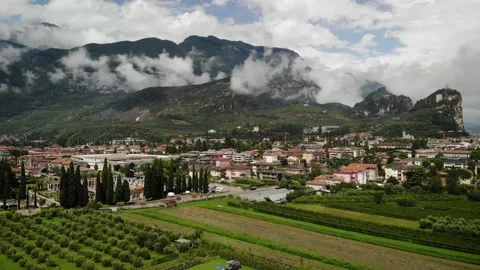 4K Drone Mountain Town 16 Stock-Footage 161783875