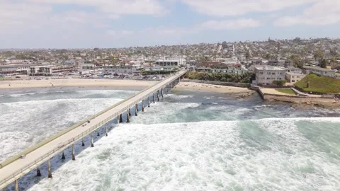 4K Drone Ocean Beach San Diego Stock Footage 311833197