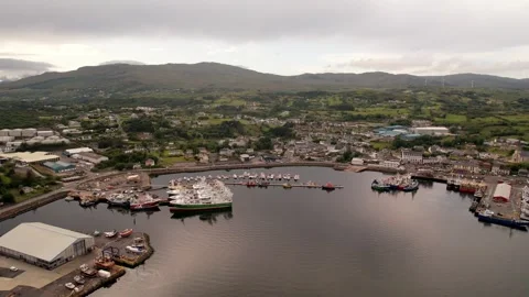 4K Drone Over Killybegs Bay, Donegal – Ireland’s Largest Fishing Port Stock Footage 301581578