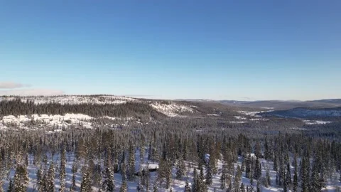 4K Drone Panorama Of Norway. Trees, Forests, Winter, Drone Shots Stock Footage 181630340