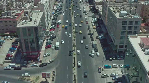 4K Drone Push-in shot for a highly populated busy street in Amma-Jordan 5/5/2023 Stock-Footage 297229534