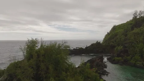 4k Drone of Red Sand Beach in Maui, Hawaii 6 Video stock 240498325