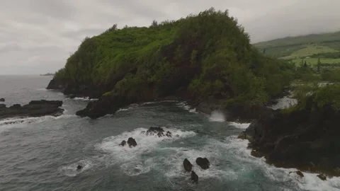 4k Drone of Red Sand Beach in Maui, Hawaii 4 Video stock 240498511