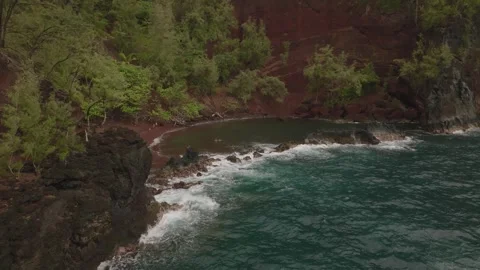 4k Drone of Red Sand Beach in Maui, Hawaii 2 Video stock 240498594
