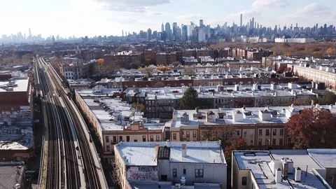 4K Drone Shot of 7 Train 库存影片 103475178