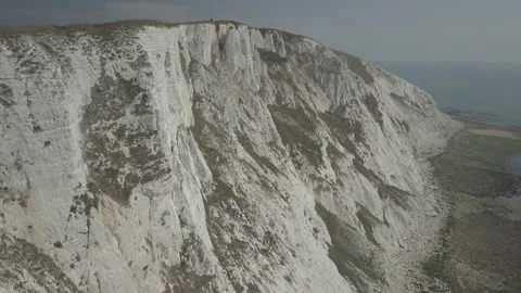 4K Drone Shot Beachy Head Lighthouse Coastline Brighton Eastbourne Sussex Stock Footage 149538106