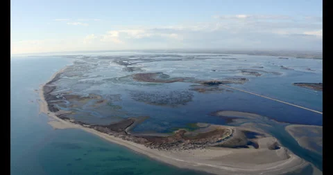 4K Drone shot of Grado Peninsula and Lagoon in Italy Stock Footage 292645274