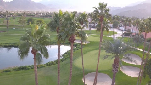 4K Drone shot of La Quinta Country Club and golf course Stock Footage 89912693