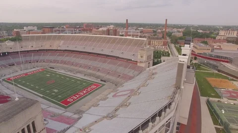 4K DRONE SHOT OF OHIO STADIUM DURING SUNSET Stock Footage 108959280