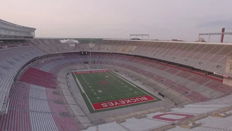 4K DRONE SHOT OF OHIO STADIUM DURING SUNSET Stock Footage 108959554