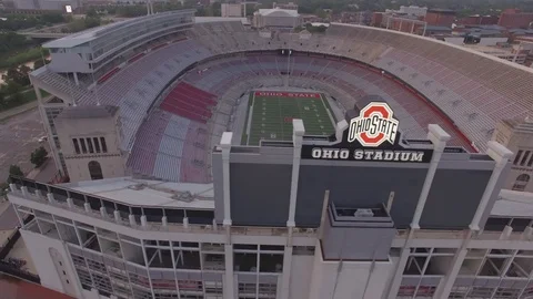 4K DRONE SHOT OF OHIO STADIUM DURING SUNSET Stock Footage 108959705