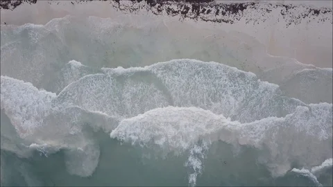 4K Drone Shot Over Beach Front Video stock 129265106