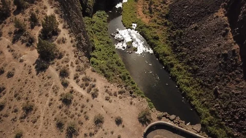 4k Drone shot over a river canyon Stock Footage 101400275