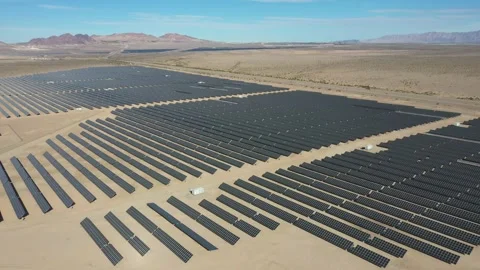 4k drone shot of solar farm Stock Footage 227570180