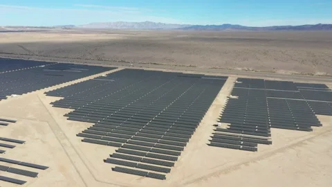 4k drone shot of solar farm Stock Footage 227570271