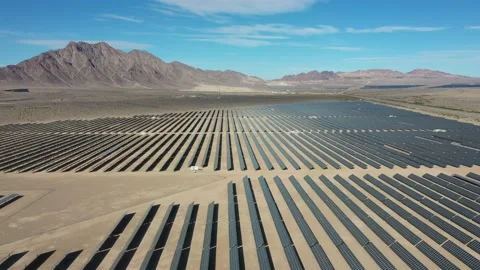 4k drone shot of solar farm Stock Footage 227570434