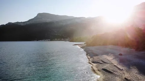 4k drone sunset beach 10 Stock Footage 233279522