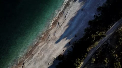 4k drone sunset beach 13 Stock Footage 233279548