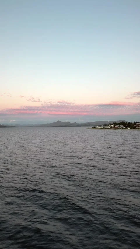 4K Drone Sunset Over Lake Nahuel Huapi in Bariloche, Patagonia 2 Stock Footage 304767589