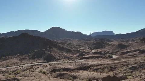4K Drone Through A Rock Arch Near Gene Wash Stock-Footage 313414992