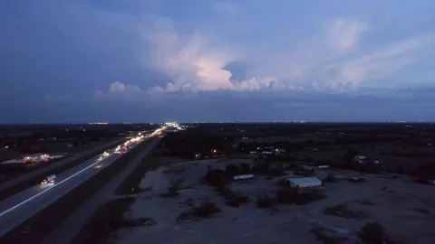 4K Drone Thunderstorm Lightning Strike Video stock 94001867