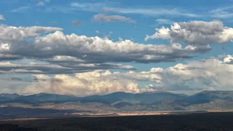 4K Drone Time Lapse Of Wildfire Smoke Over Mt Baldy Stock Footage 346894311