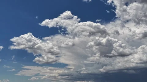4K Drone Timelapse Of Fast Moving Clouds And Distant Monsoon Storm System Stock Footage 340929019