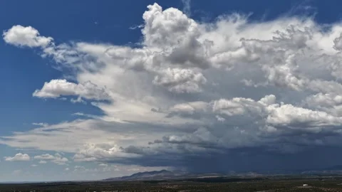4K Drone Timelapse Of Massive Monsoon Storm And Fast Moving Cloud Layers Stock Footage 340917365