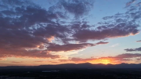 4K Drone Timelapse: Vibrant Pastel Cloud Layers At Sunset Stock Footage 339837741