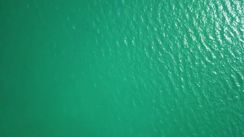 4K Drone Top View of Turquoise Ocean Water Surface Abstract Tropical Sea 動画素材 335358151
