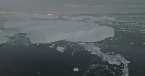 4K Drone Tracking Shot of Massive Iceberg in Arctic Waters Stock Footage 314513257