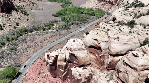 4K Drone Unique Round Rock Formations of Indian Creek Utah Vídeo Stock 313654601