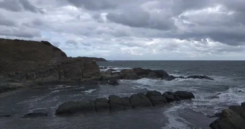 4k Drone video above waves2 Stock Footage 141141622