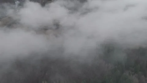 4k Drone video of drone flying in the clouds Video stock 300296891