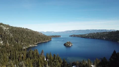 4K Drone Video Footage Emerald Bay South Lake Tahoe Stock Footage 143832016