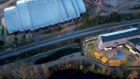 4k drone video of landscape, lakes and architecture of Kuopio city of Finland. Video stock 255048244