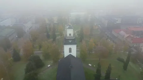 4k drone video of landscape, lakes and architecture of Kuopio city of Finland. Stock Footage 255277864