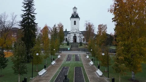 4k drone video of landscape, lakes and architecture of Kuopio city of Finland. Stock Footage 255739010