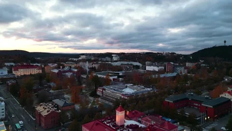 4k drone video of landscape, lakes and architecture of Kuopio city of Finland. Stock Footage 255980702