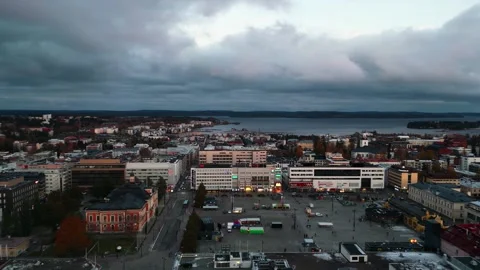 4k drone video of landscape, lakes and architecture of Kuopio city of Finland. Stock-Footage 255980747