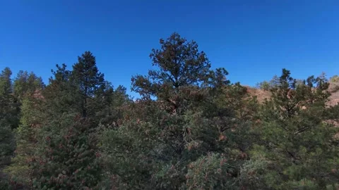 4K drone video looking at old gravel quarry Stock Footage 143168554