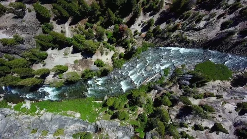 4K Drone Video - Middle Fork Sierras, CA Stock Footage