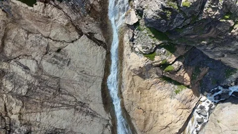 4K Drone Video Moving Along a Glacial Alpine River in Engelberg, Switzerland Stock Footage 283293884